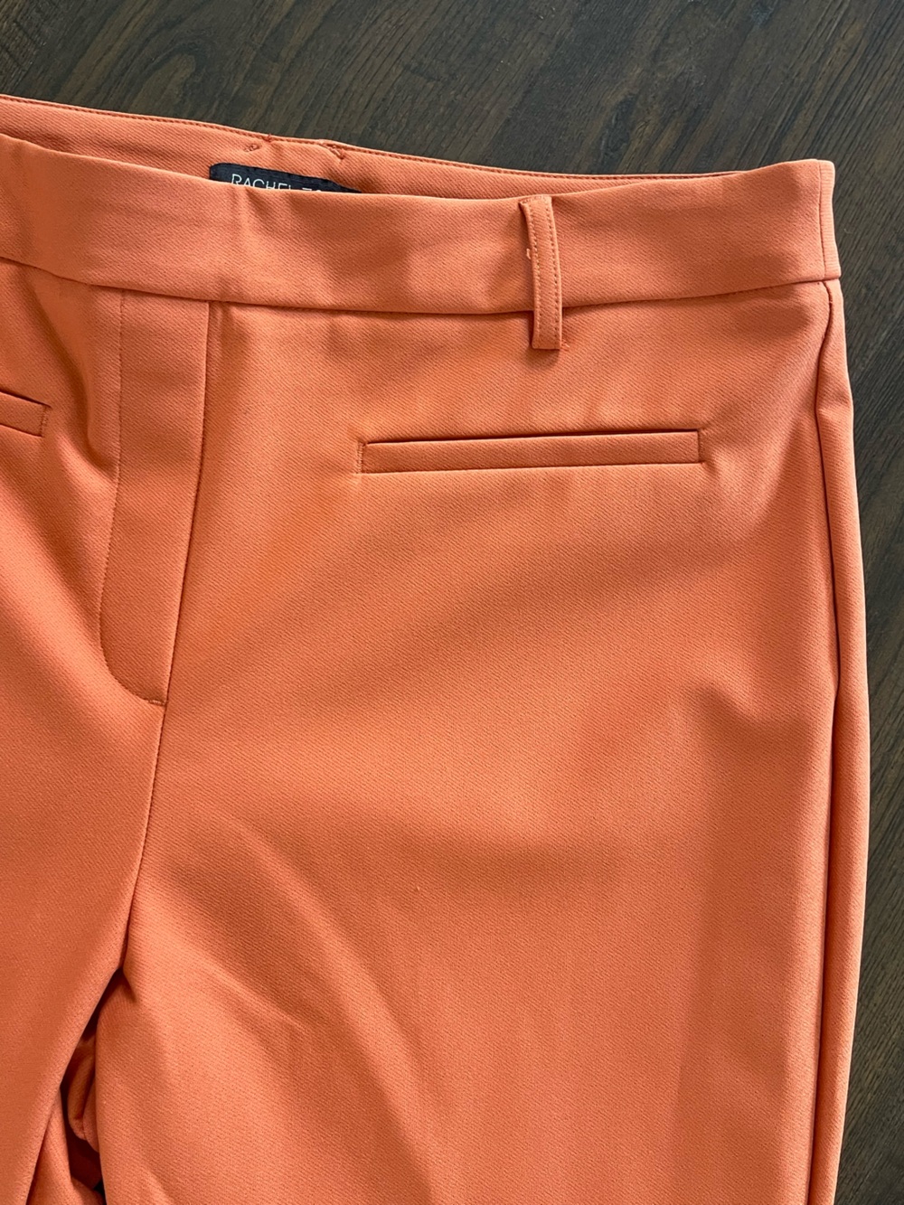 RACHEL ZOE Orange Contemporary Ankle Pants Preppy Classic Straight Leg Size 10 - Picture 2 of 8